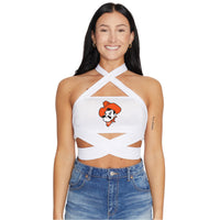 Oklahoma State White Multi Way Bandeau Top