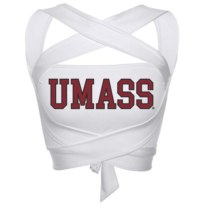 UMass White Multi Way Bandeau Top