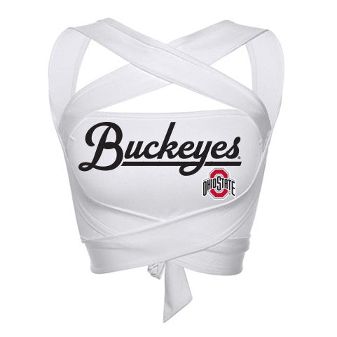 Ohio State OSU Buckeyes White Multi Way Bandeau