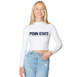 Penn State White Mock Neck Top