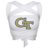 Georgia Tech White Multi Way Bandeau Top