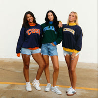University of Michigan Two Tone Mock Neck Sweatshirt
