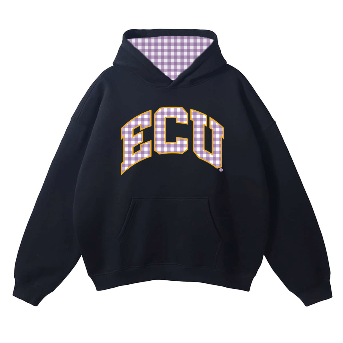 ECU Pirates Gingham Hoodie