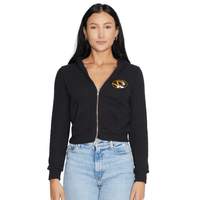 Mizzou Waffle Knit Zip Up Hoodie