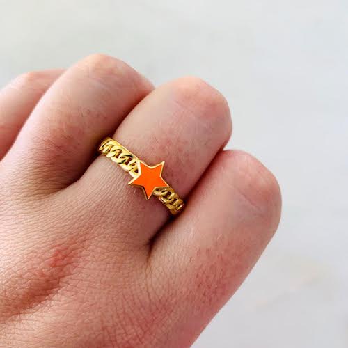 Orange Star Ring