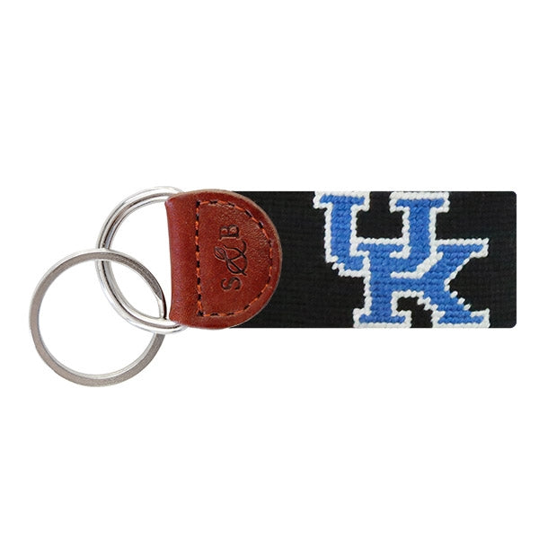 Black University of Kentucky Needlepoint Key Fob - lo + jo, LLC