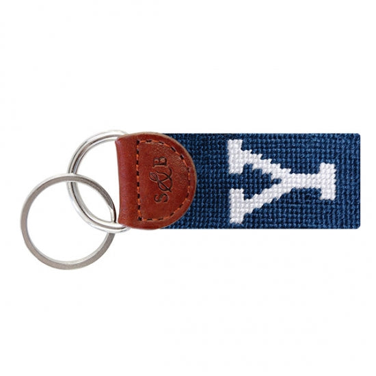 Yale University Needlepoint Key Fob