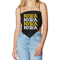 Iowa Hawkeyes Gothic Bandana Top