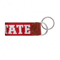 North Carolina State Needlepoint Key Fob