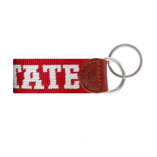 North Carolina State Needlepoint Key Fob