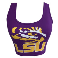 LSU Purple Crop Tank Top