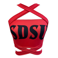 San Diego State Aztecs Red Multi Way Bandeau Top