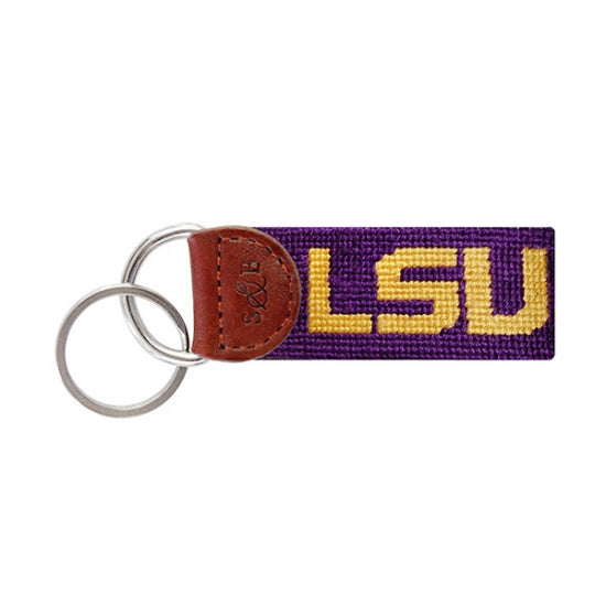 Louisiana State LSU Needlepoint Key Fob