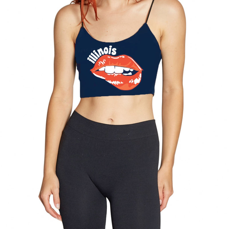 Illinois Fighting Illini Lips Spaghetti Tank