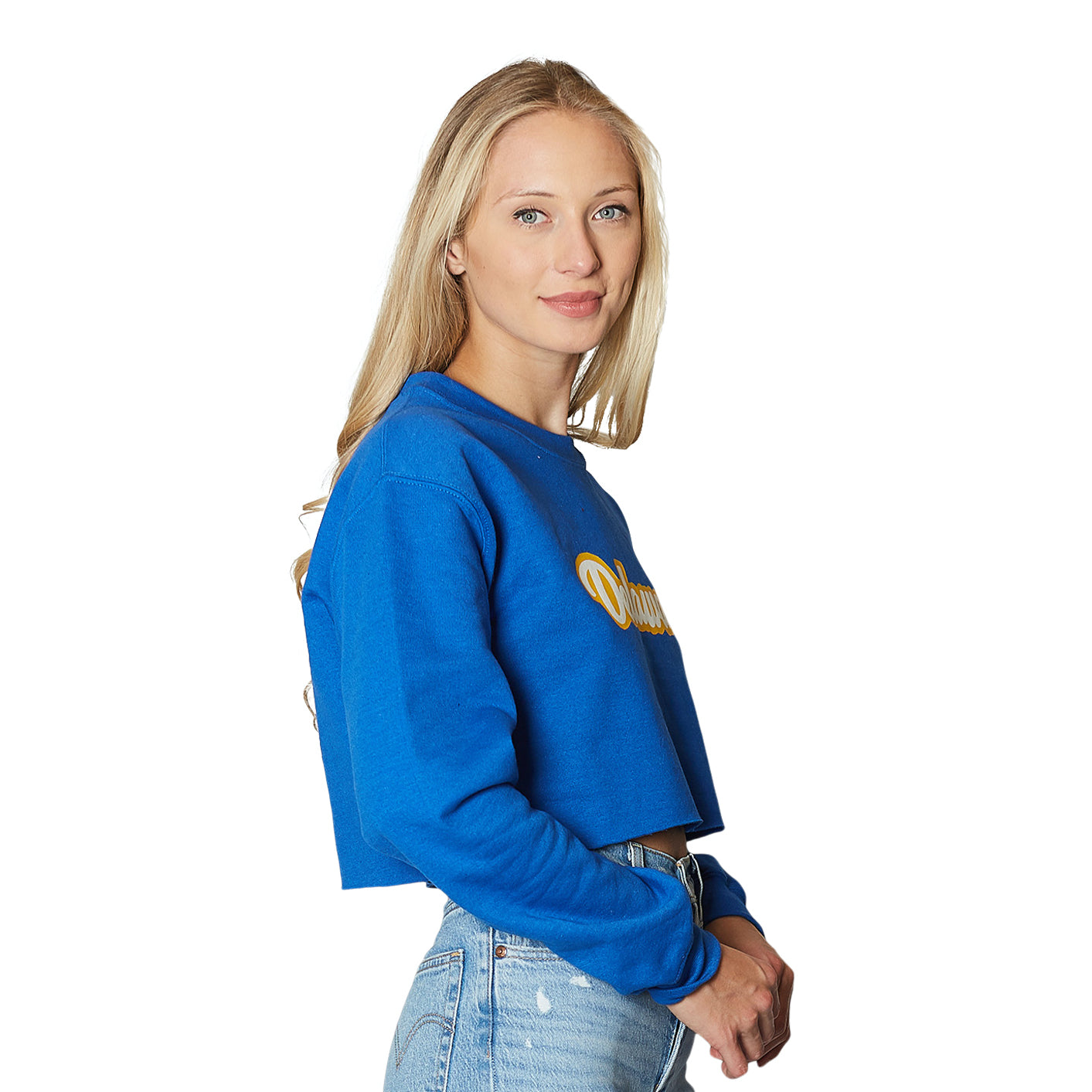 Delaware Cursive Cropped Crewneck