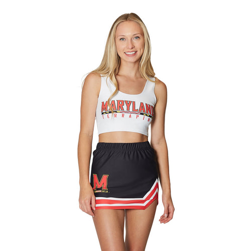 Maryland Terps White Cropped Tank
