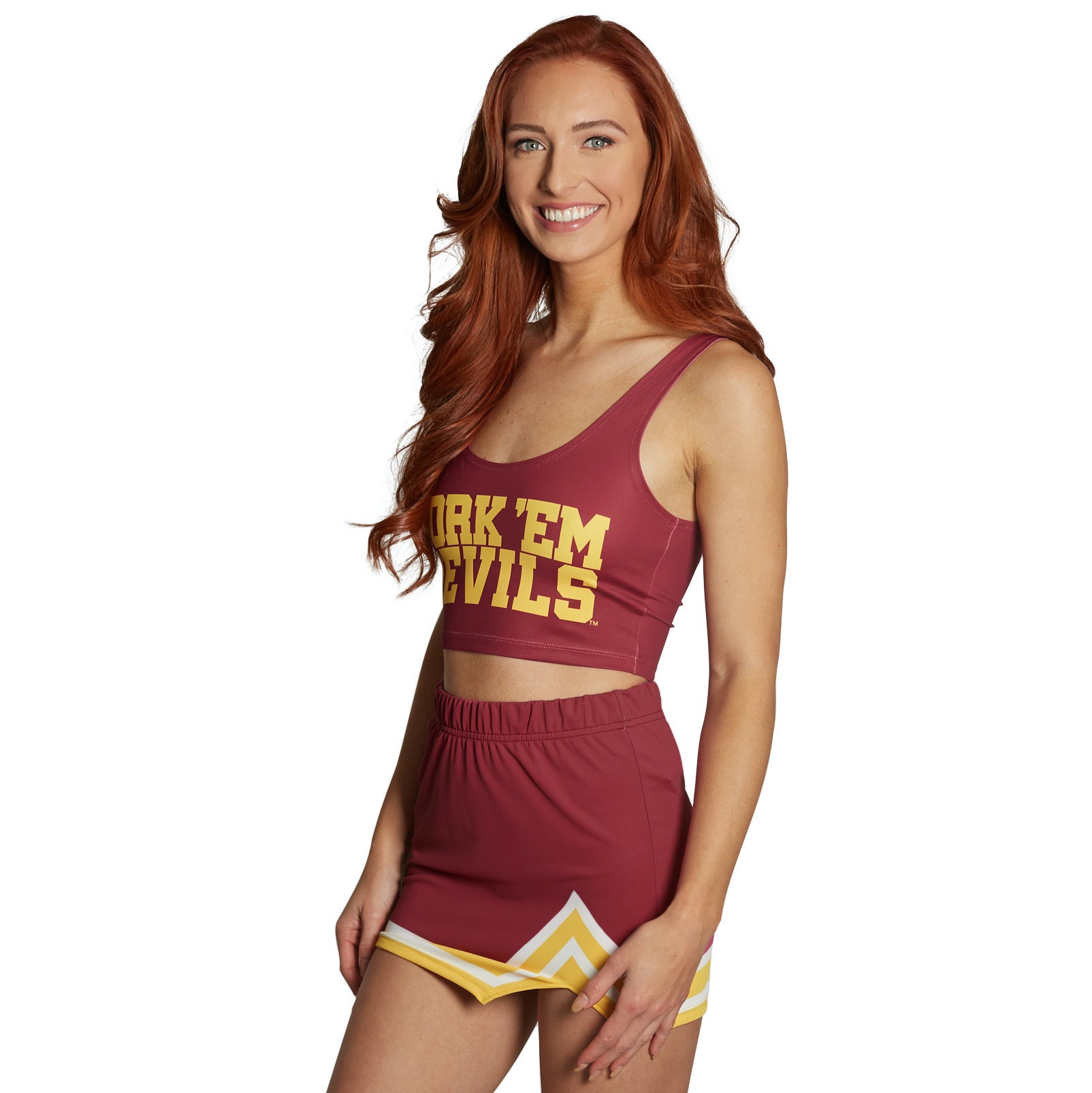 asu☆ Arizona State ASU Fork 'Em Crop Tank Top – lojobands
