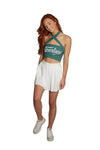 Michigan State Green Multi Way Bandeau Top