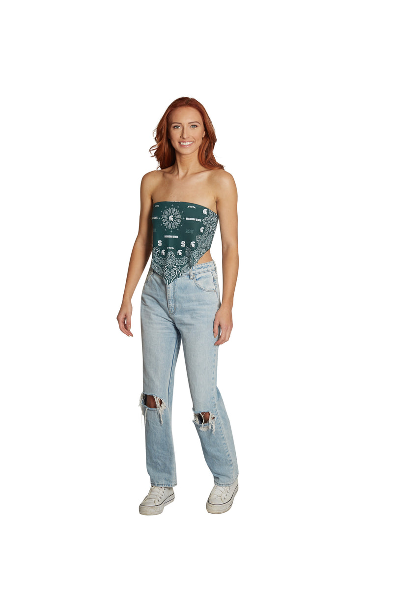 Michigan State Bandana Top