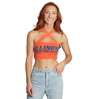 Illinois Fighting Illini Orange Multi Way Bandeau Top