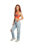 Illinois Fighting Illini Orange Multi Way Bandeau Top