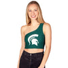 Michigan State Green One Shoulder Top