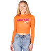 Virginia Tech Orange Mock Neck Top