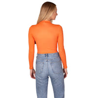 Virginia Tech Orange Mock Neck Top