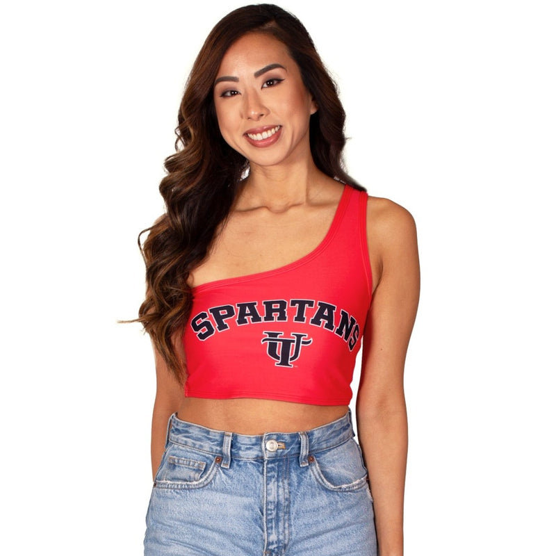 Tampa Spartans Red One Shoulder Top