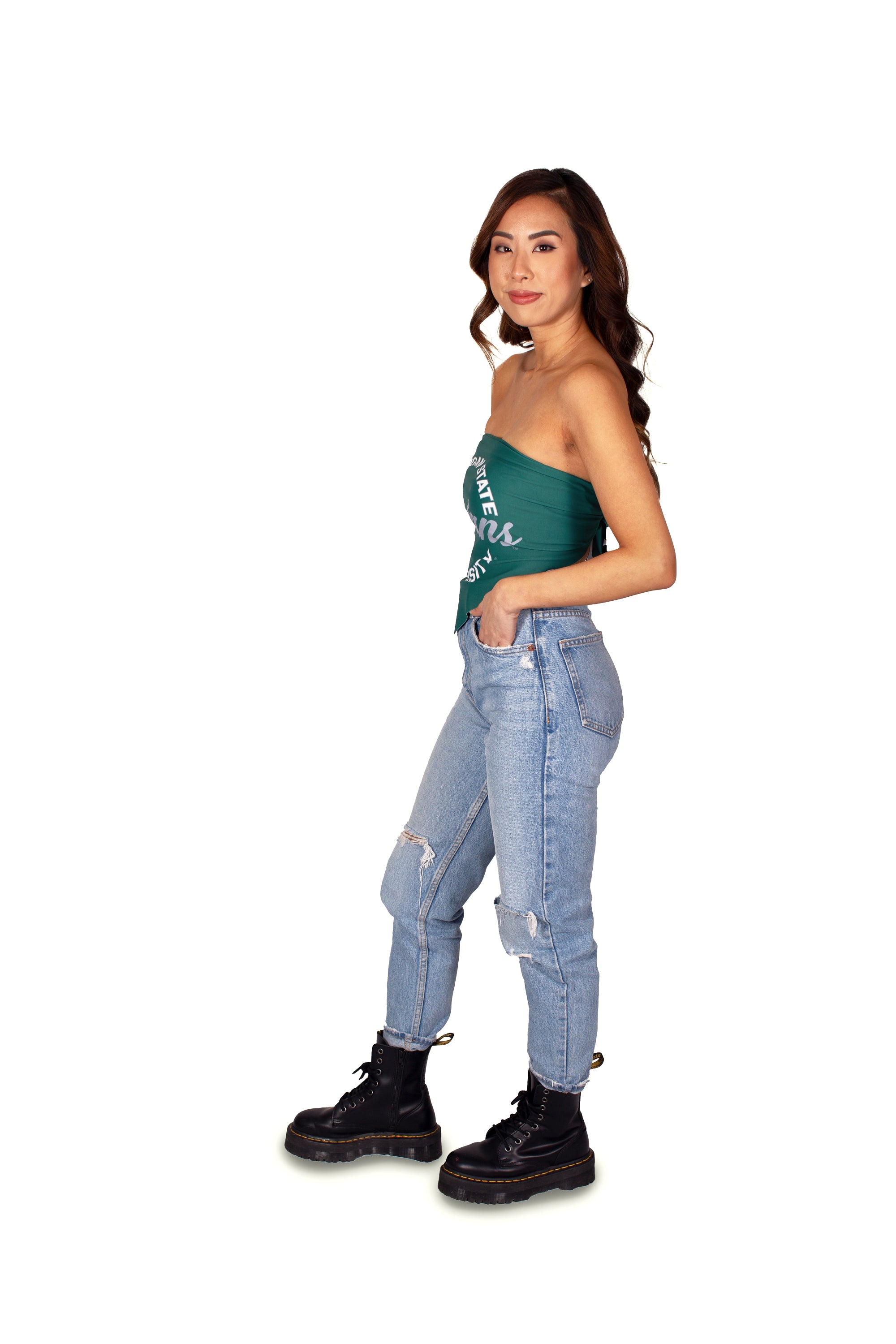 Michigan State Strap Bandana Top