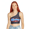SMU Mustangs Lightning One Shoulder Top
