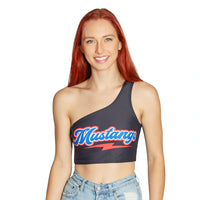 SMU Mustangs Lightning One Shoulder Top