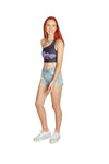 SMU Mustangs Lightning One Shoulder Top