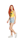 Iowa Hawkeyes Yellow One Shoulder Top