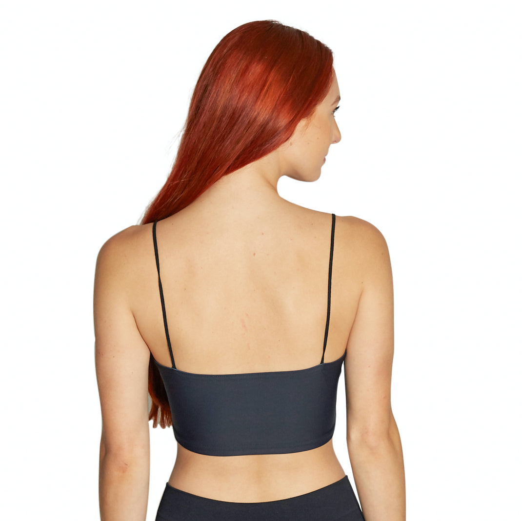 USA Flag Black Spaghetti Tank