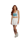Tulane Roll Wave Crop Tank Top