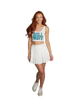 Tulane Roll Wave Crop Tank Top