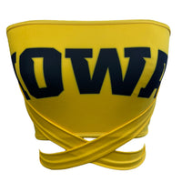 Iowa Hawkeyes Yellow Multi Way Bandeau Top