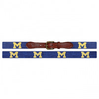 University of Michigan Needlepoint Belt