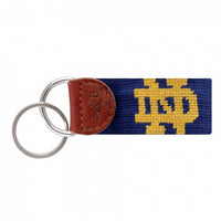 Notre Dame Needlepoint Key Fob
