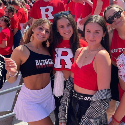 Rutgers Retro One Shoulder Top