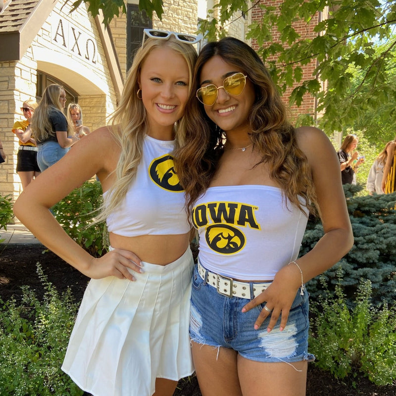 Iowa Hawkeyes White Tube Top