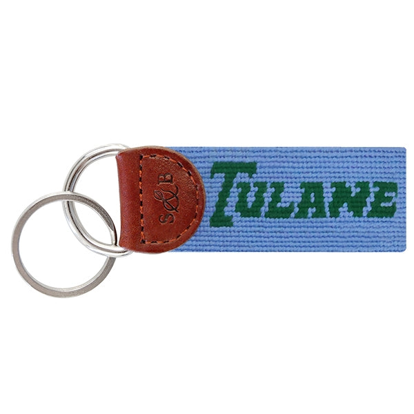 Tulane Needlepoint Key Fob