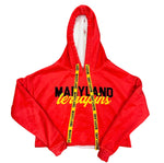 Maryland Terps Red Varsity Furry Hoodie
