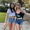 Tulane Lips Black Spaghetti Tank