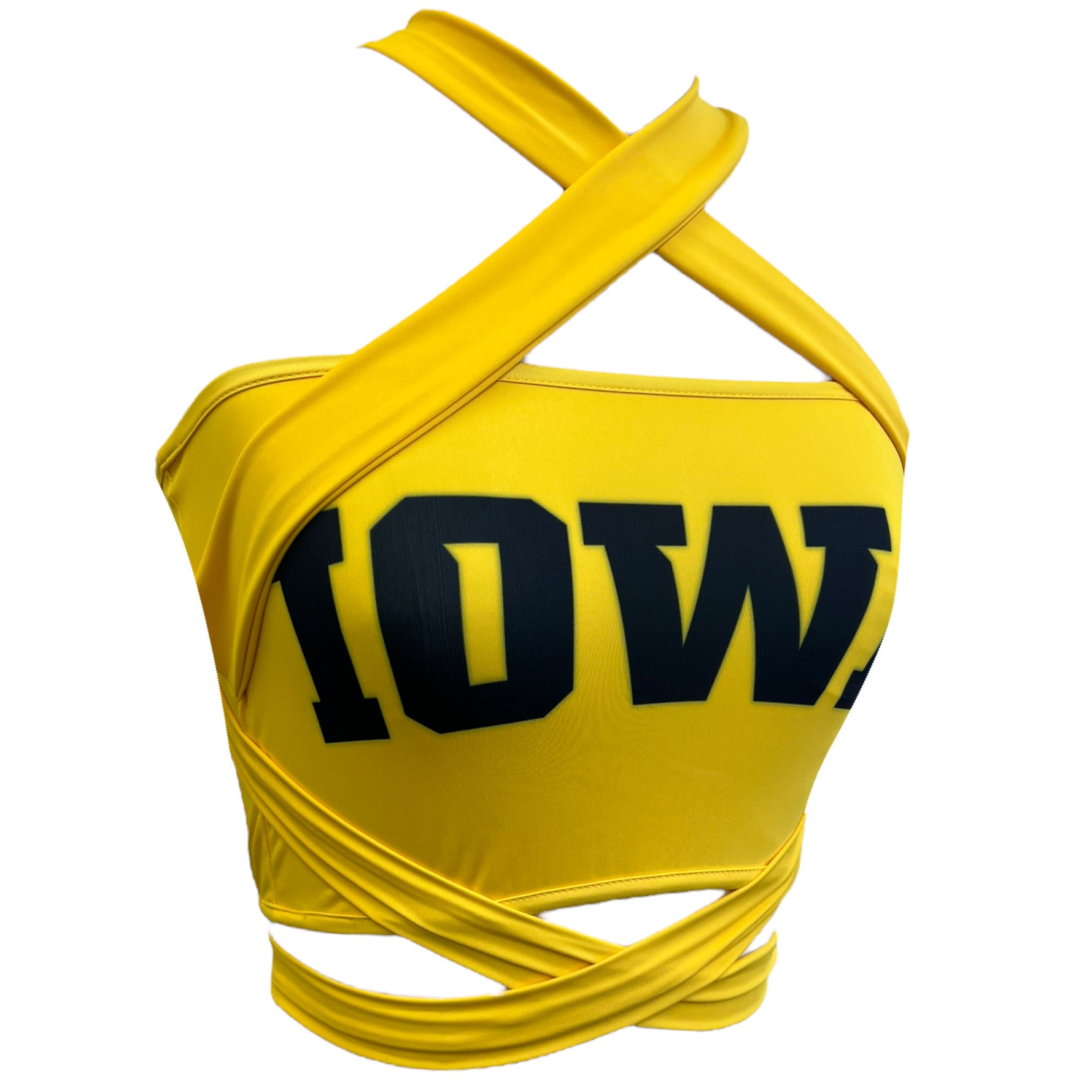 Iowa Hawkeyes Yellow Multi Way Bandeau Top
