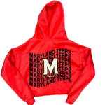 Maryland Terps Red Varsity Furry Hoodie