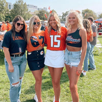 Illinois Fighting Illini Lightning One Shoulder Top