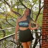 Tulane Lightning One Shoulder Top