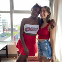 Temple Owls White Bandeau Top